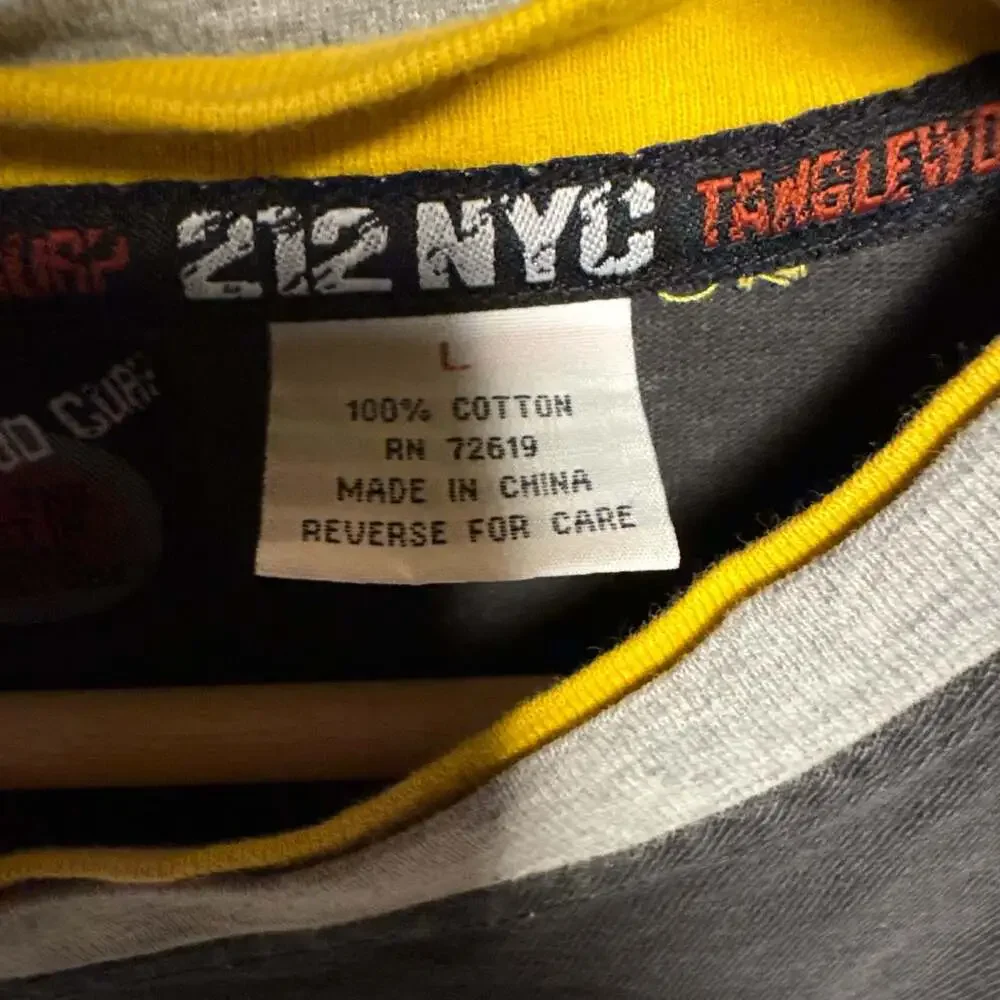 Vintage 212 NYC Tanglewood Corp Triple Layered T-Shirt Size L Faded Black - Picture 4 of 8